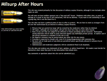 Tablet Screenshot of milsurpafterhours.com